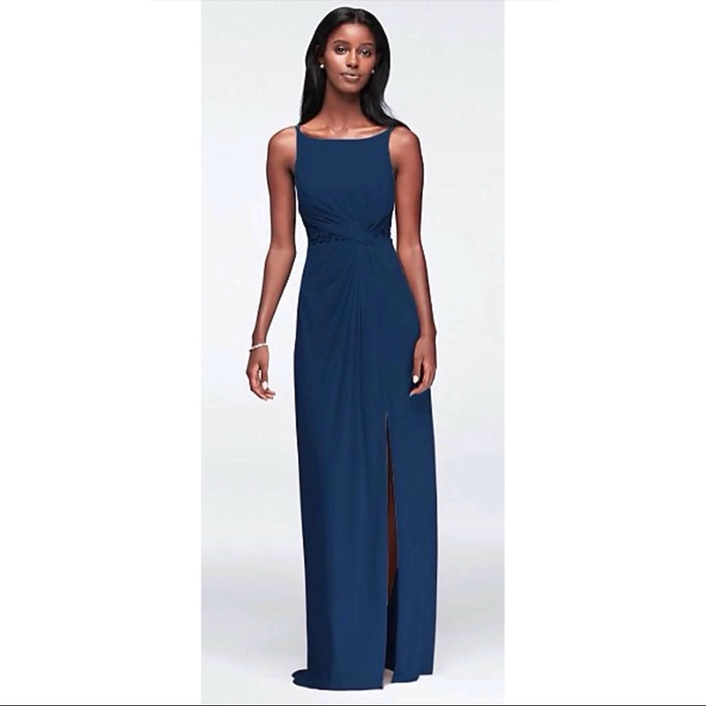 David’s Bridal bridesmaid dress in Marine